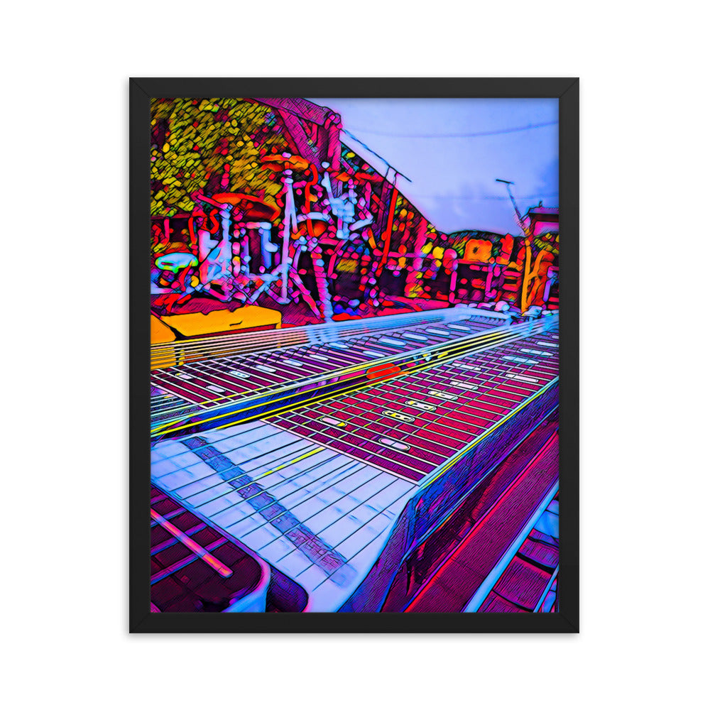 "Pedal Steel Ampitheater" - Framed Poster