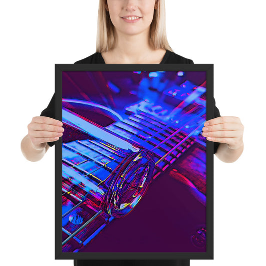 Slide Guitar Blues - Framed Poster