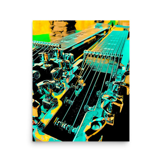 "Funky Pedal Steel Art" - Poster