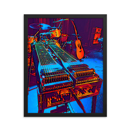 "Pedal Steel Gig" - Framed Poster